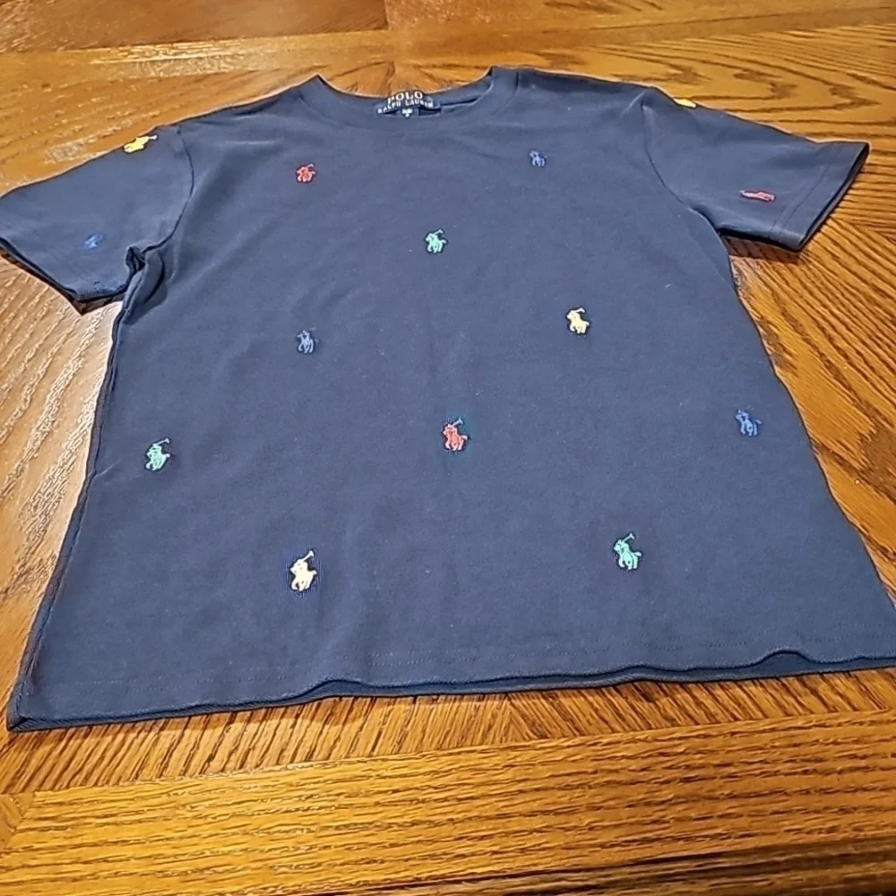 RALPH Lauren Polo Pony Cotton Mesh Tee  Youth Size 8